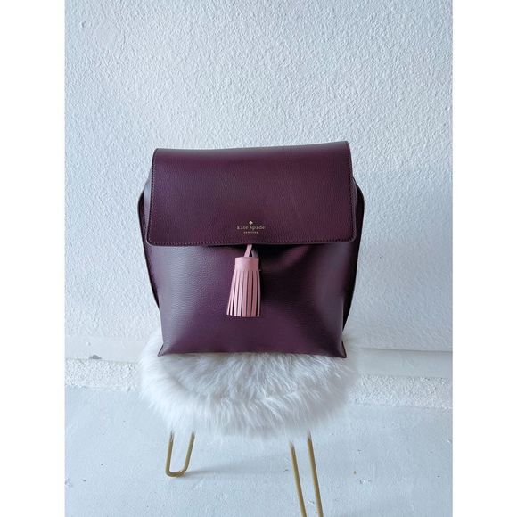 kate spade Handbags - Kate Spade Foster Court Kirk Plum Purple Nubuck Leather Backpack